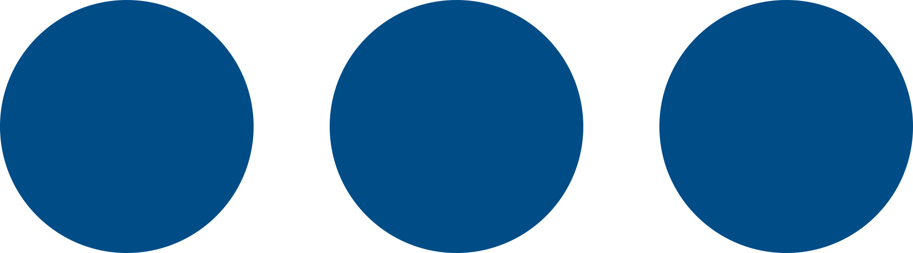 Blaue Kreise Horizontal
